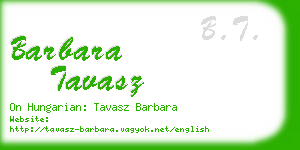 barbara tavasz business card